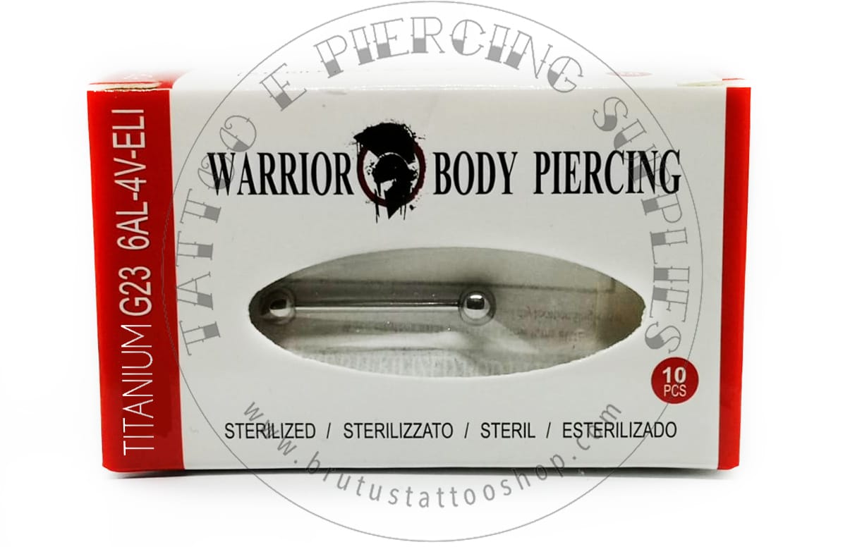 Barbell Warrior in Titanio Sterile 1.6 x 16 x 4